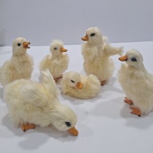 Vintage Realistic Baby Duckling  Figurines- Lot of 6